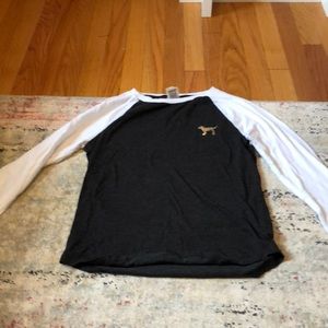 baseball style tee with pretty gold sequin letters
